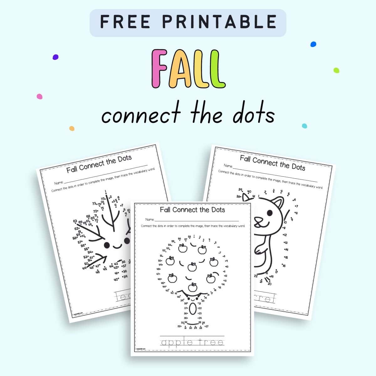 Free Printable Fall Dot To Dot Worksheets The Artisan Life Free Printable Fall Dot To Dot Worksheets The Artisan Life