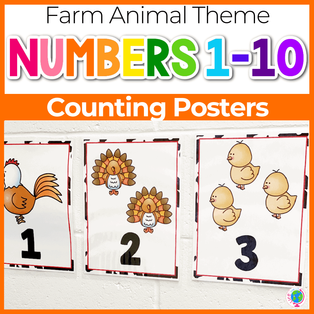Free Printable Farm Animal Number Posters For Preschool Free Printable Farm Animal Number Posters For Preschool