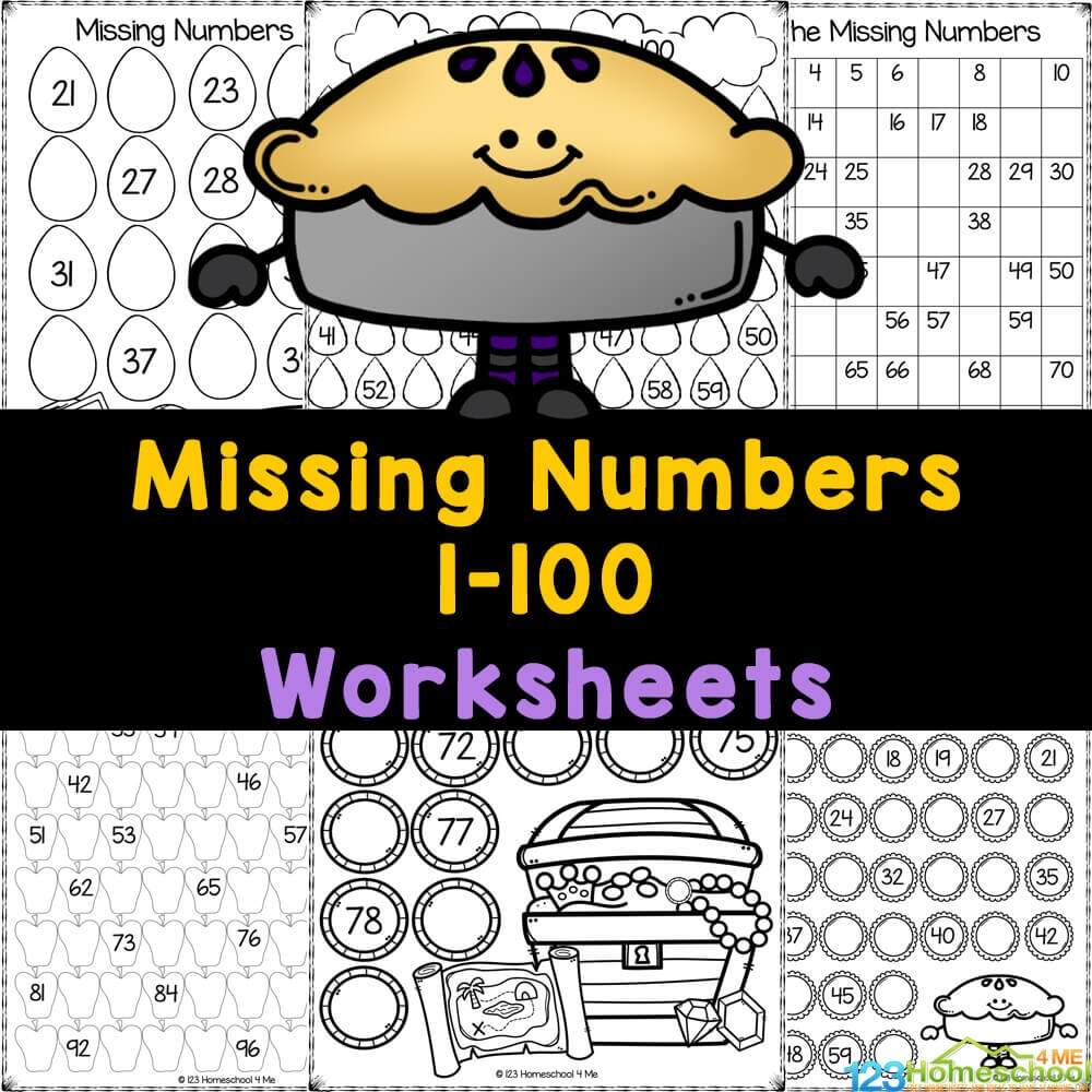 FREE Printable Fill In The Missing Number Worksheets FREE Printable Fill In The Missing Number Worksheets