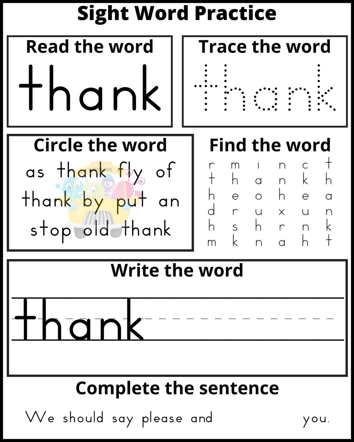 First Grade Sight Words Worksheets Made By Teachers