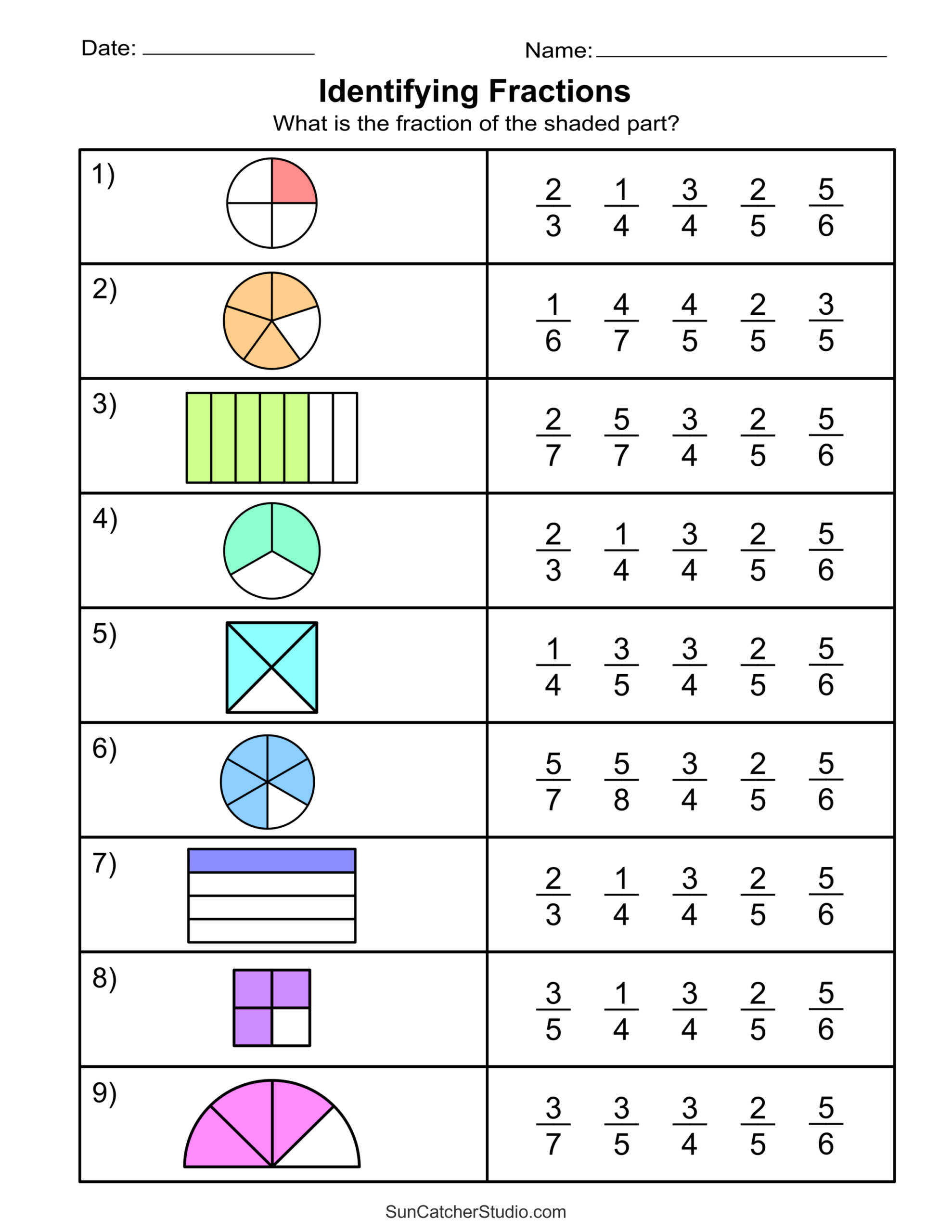 Fractions Worksheets K12 Math Worksheets