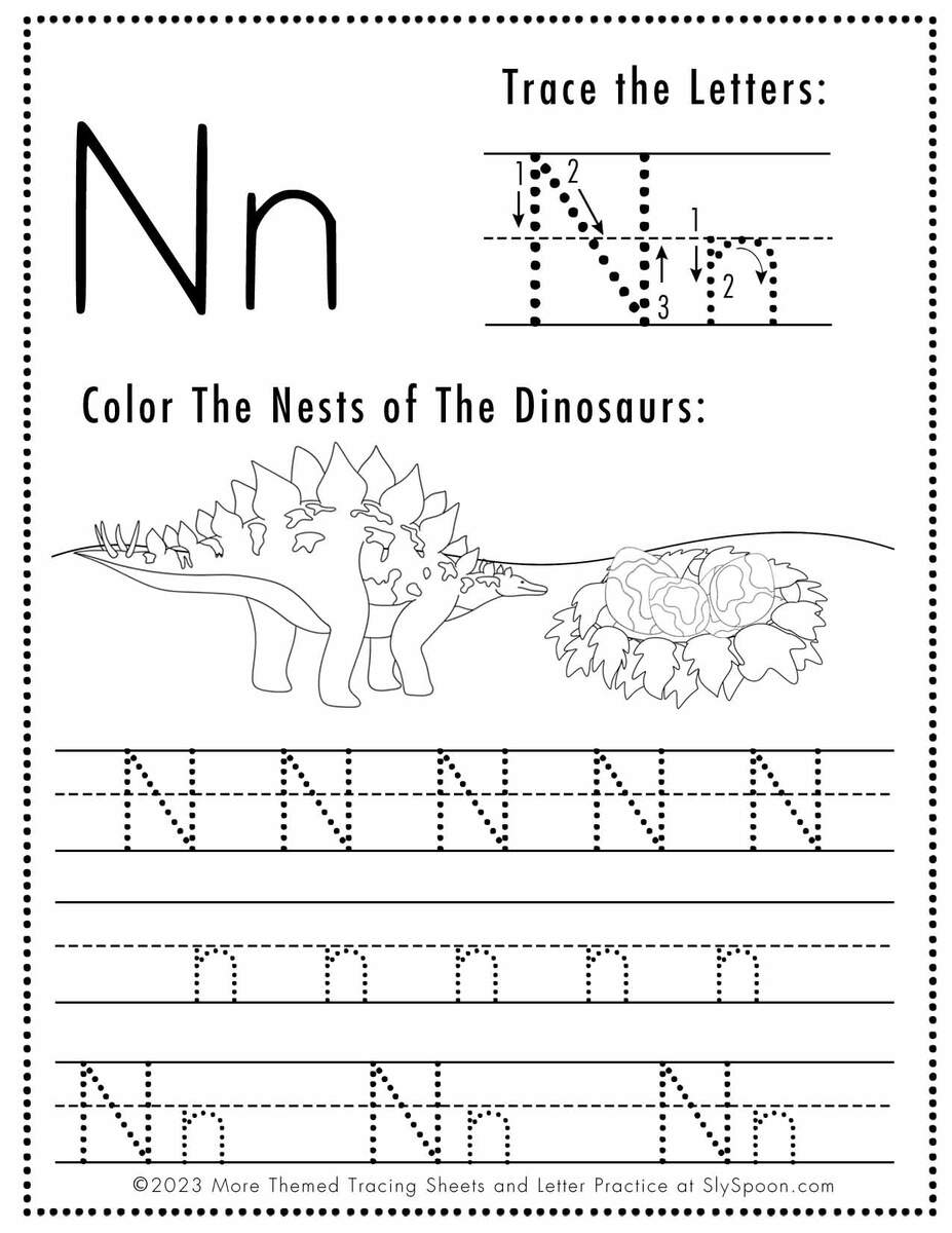 Free Printable Letter N Worksheets Sly Spoon Free Printable Letter N Worksheets Sly Spoon