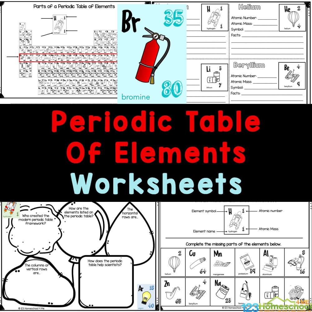 FREE Printable Periodic Table Of Elements Science Worksheets Atomic Number And Mass Number Worksheets Explore Fundamental Concepts With Engaging Exercises