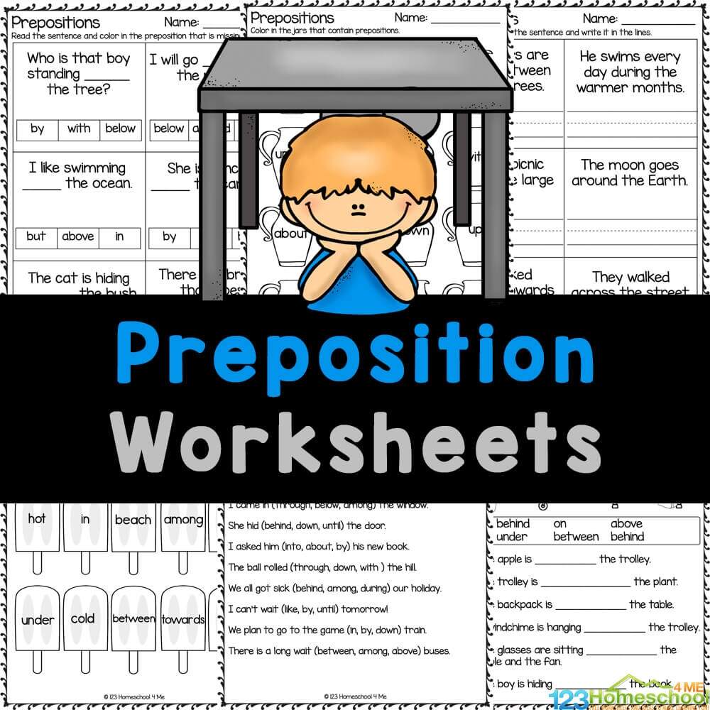 FREE Printable Preposition Exercises Worksheets