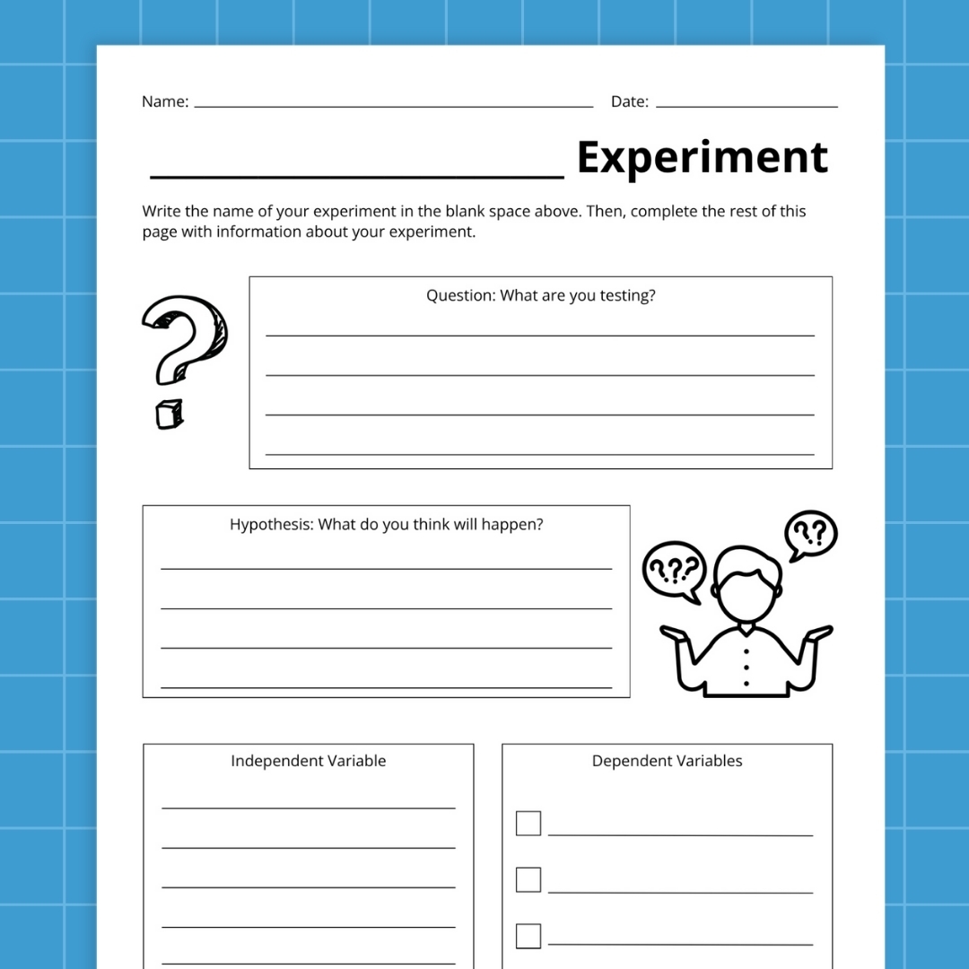 Free Printable Science Experiment Recording Worksheet