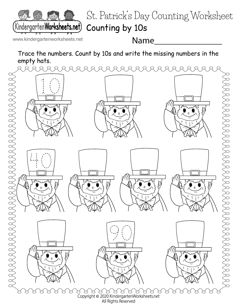 Free Printable St Patrick S Day Counting Worksheet Free Printable St Patrick S Day Counting Worksheet