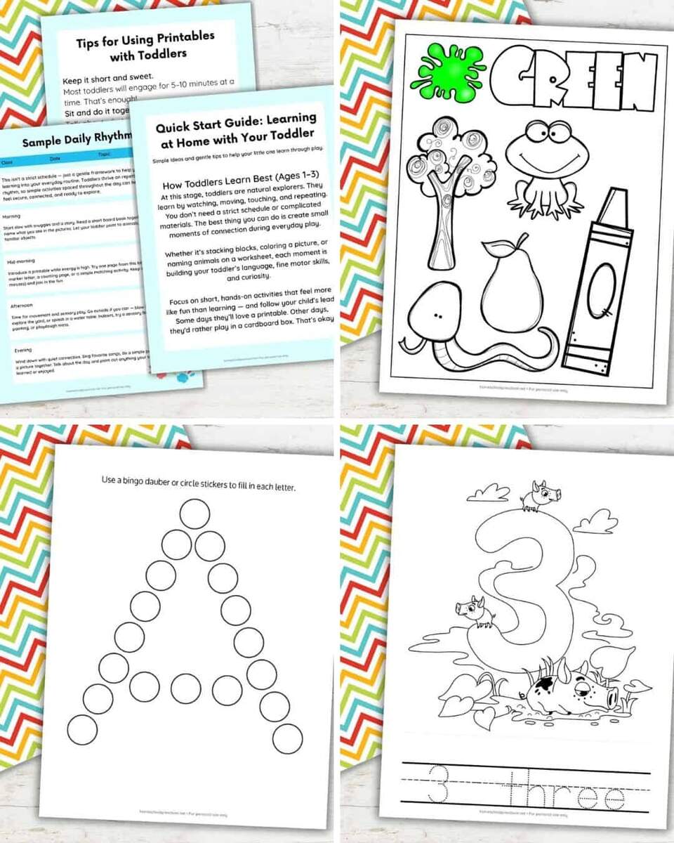 Free Printable Toddler Worksheets Starter Kit Free Printable Toddler Worksheets Starter Kit