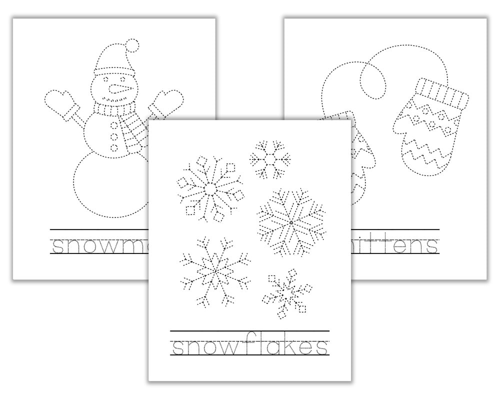 Free Printable Winter Tracing Worksheets For Preschoolers The Craft At Home Family Winter Color By Number Pages K12 Math Worksheets