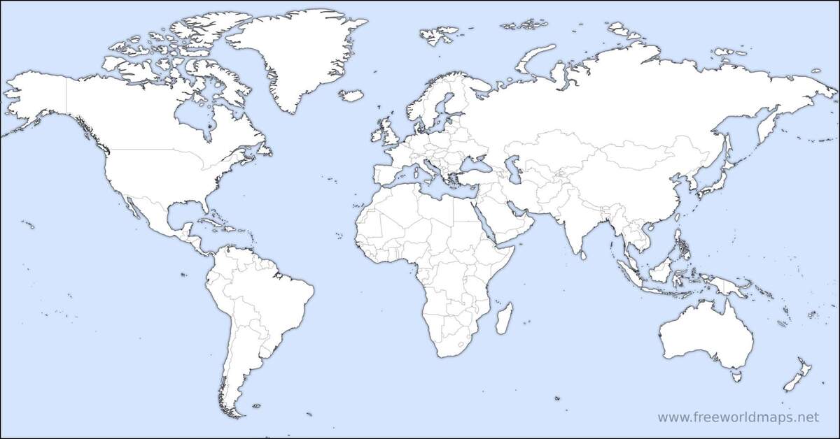 Free Printable World Maps Printable Blank World Map Outline Countries Image PDF World Map Blank