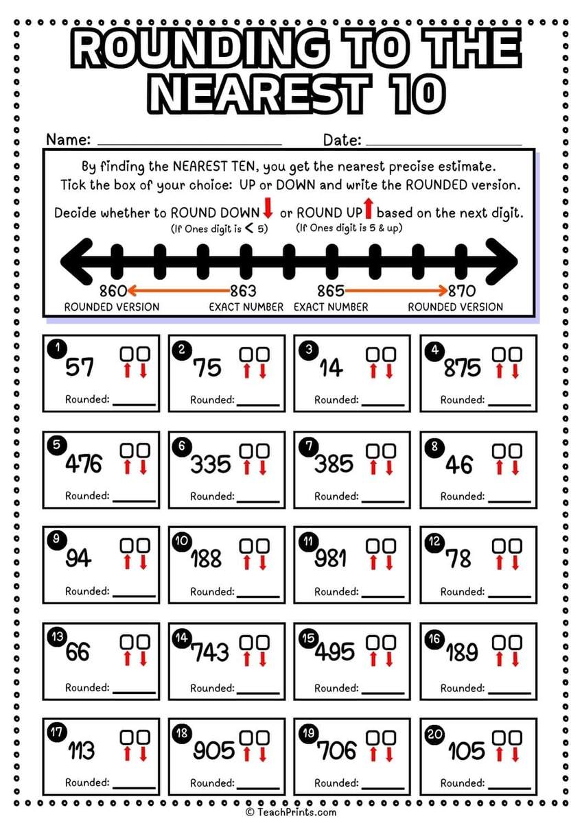 Free Rounding To The Nearest 10 Worksheets Teach Prints Free Rounding To The Nearest 10 Worksheets Teach Prints
