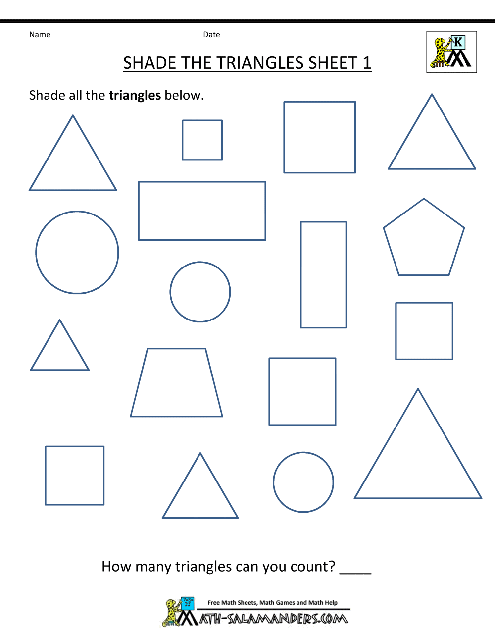 Printable Shapes Worksheet For Kindergarten KidsNex