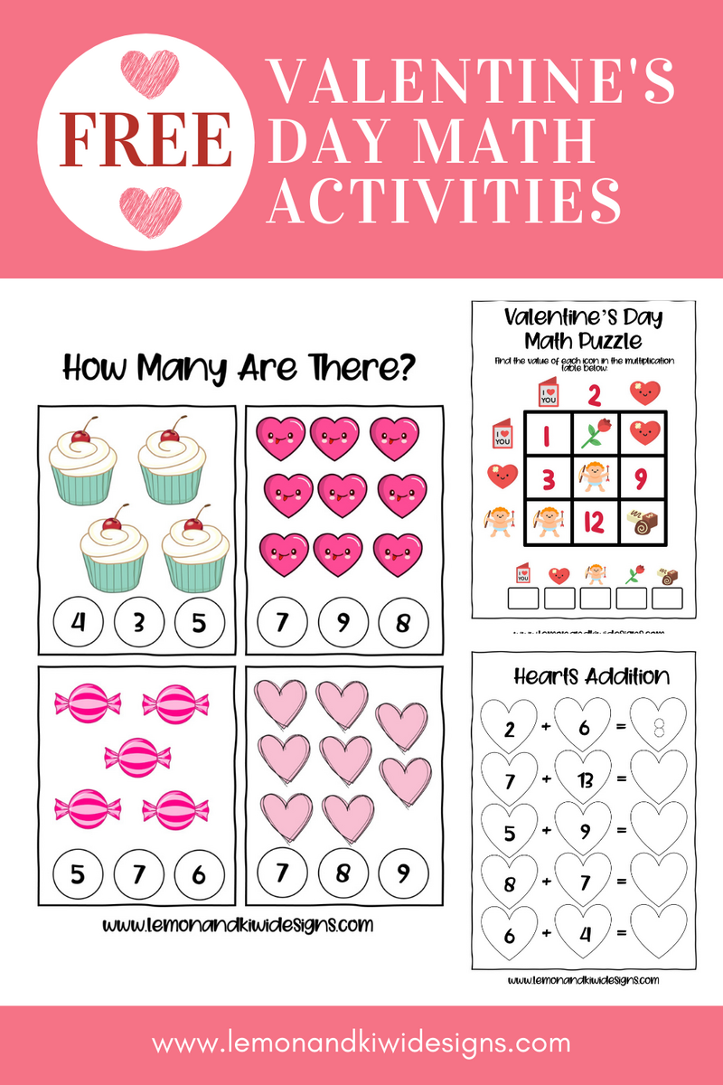Free Valentine S Day Math Activities Printable Book Lemon And Kiwi Designs Free Valentine S Day Math Activities Printable Book Lemon And Kiwi Designs