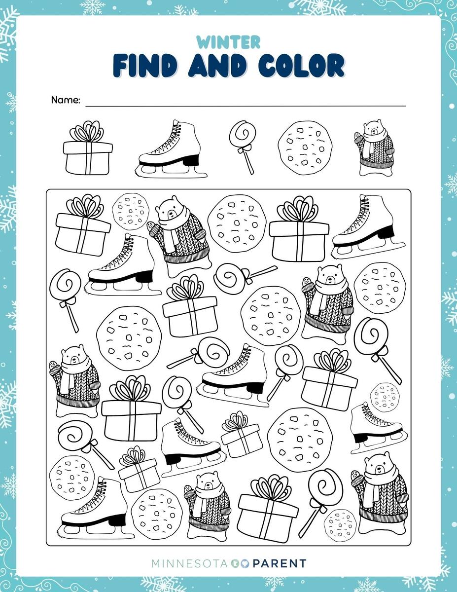 Winter Counting Worksheet Free Printable Digital PDF