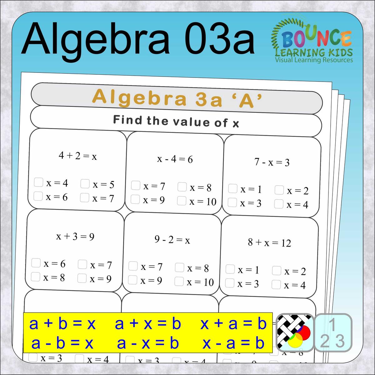 3rd Grade Algebra Worksheets Printable