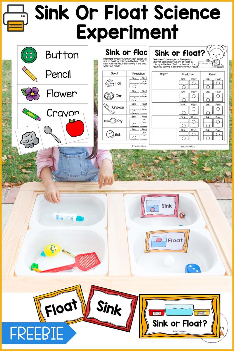 FUN Sink Or Float Experiment Worksheet FREE PRINTABLE