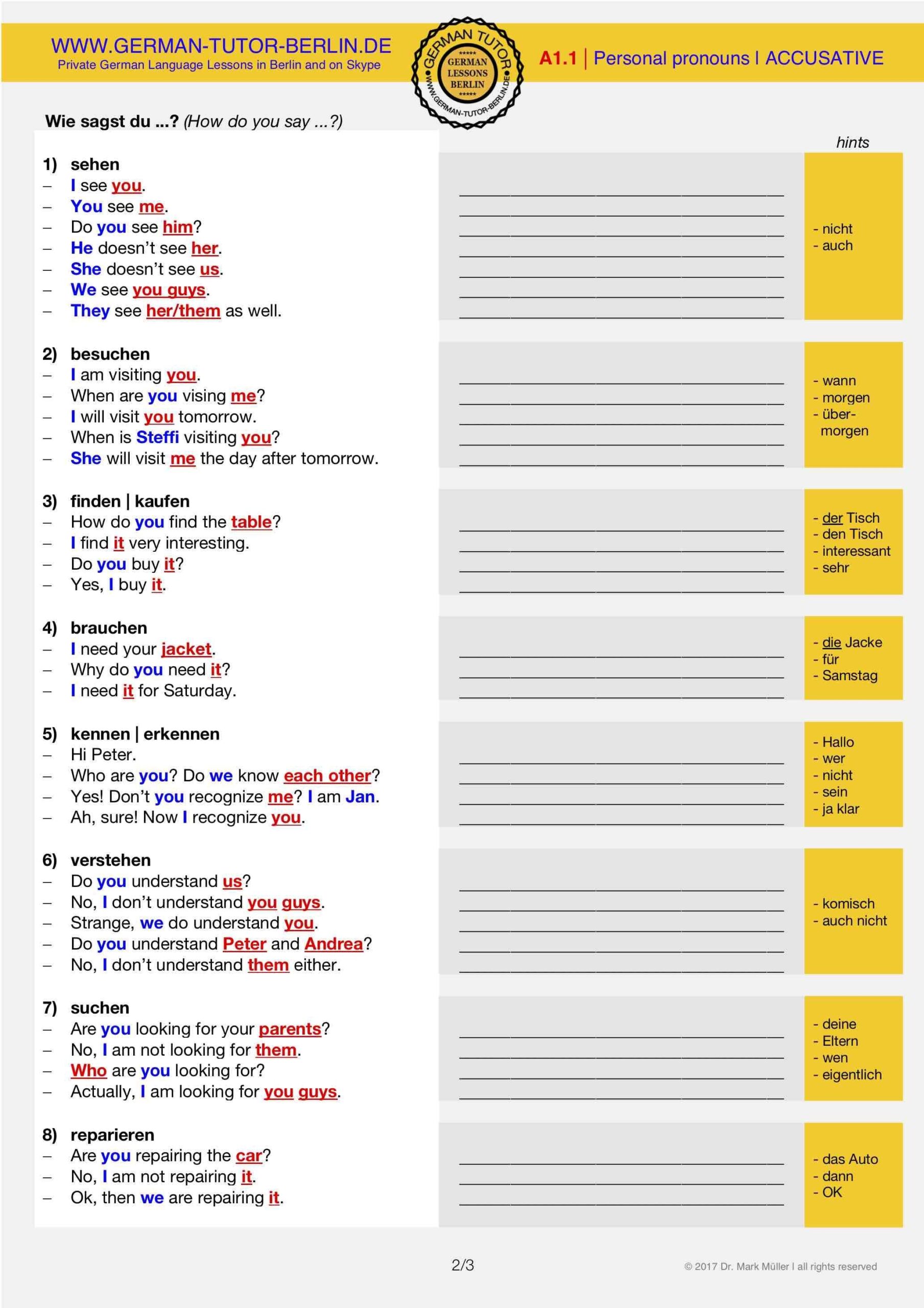 GERMAN EXERCISES DOWNLOAD FREE GERMAN WORKSHEETS