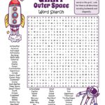 GIANT OUTER SPACE Themed Word Search Puzzle Worksheet Activity Made By Teachers