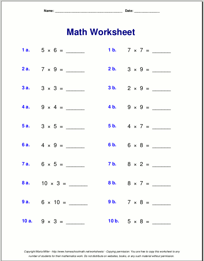 Grade 4 Multiplication Worksheets Division Worksheets Problems Free Printable Math Drills Free Printables Lettering SVG Files Tools Apps
