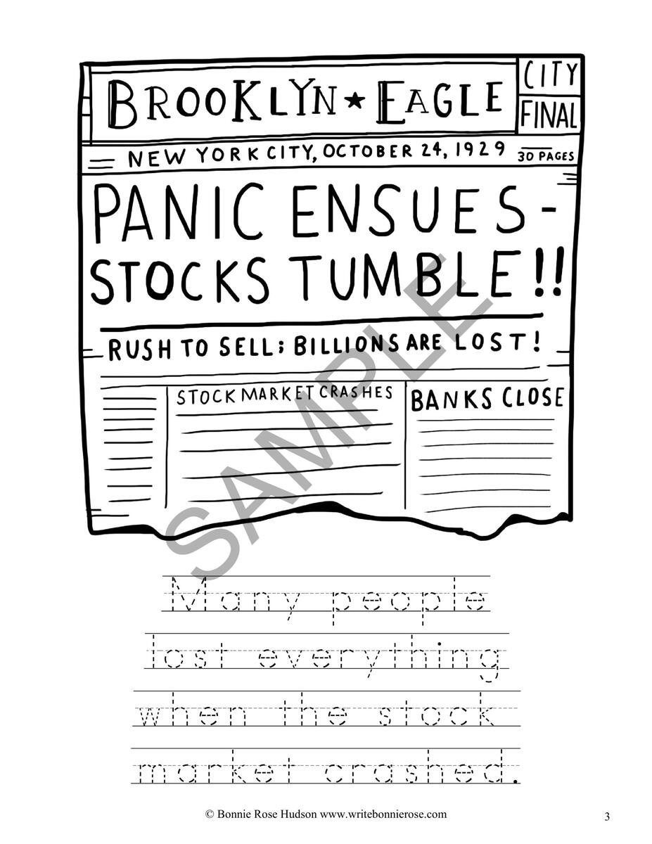 Great Depression Coloring Book Level B Made By Teachers Great Depression Coloring Book Level B Made By Teachers