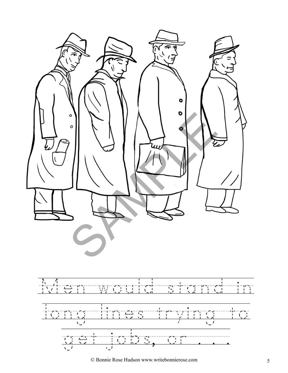 Great Depression Coloring Book Level B Made By Teachers Great Depression Coloring Book Level B Made By Teachers