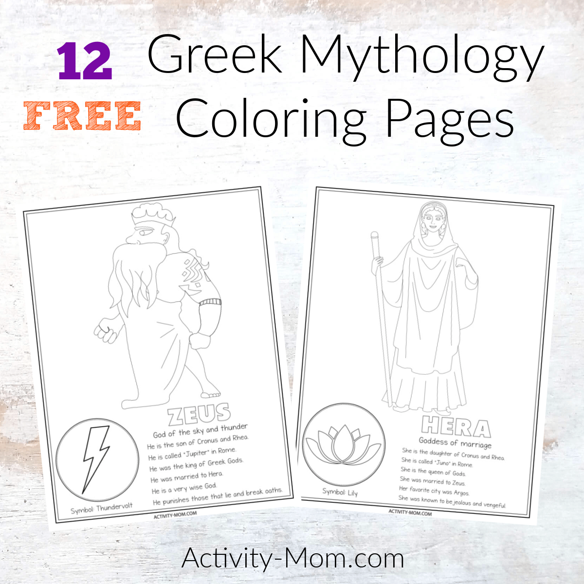 FREE Greek Mythology For Kids Printable Book