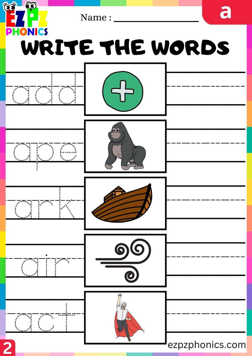 Group2 Letter A Write The Words Beginning Sounds Worksheet Ezpzphonics Group2 Letter A Write The Words Beginning Sounds Worksheet Ezpzphonics