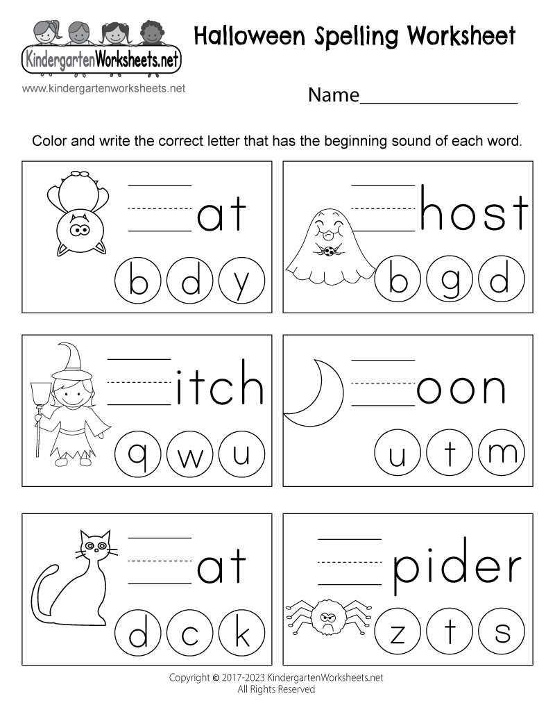 Halloween Spelling Worksheet Free Printable Digital PDF Free Printable Halloween Worksheet Templates To Edit Canva
