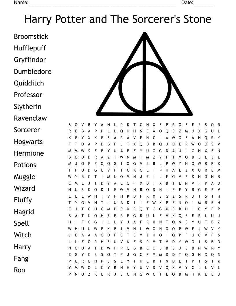 Harry Potter And The Sorceres Stone By Kobe Salas Crossword WordMint