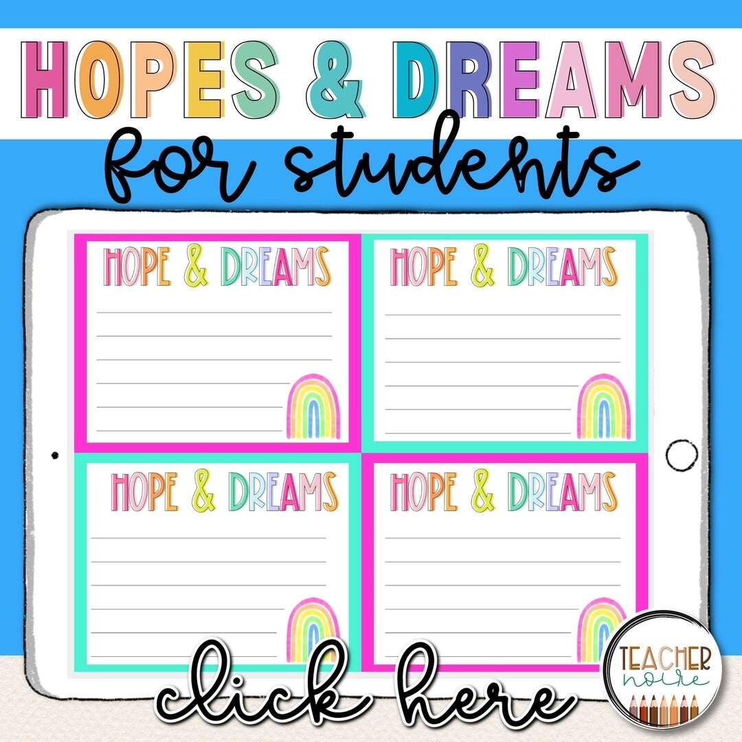 Hopes And Dreams Notes For Students Message To A Students From Parents Etsy