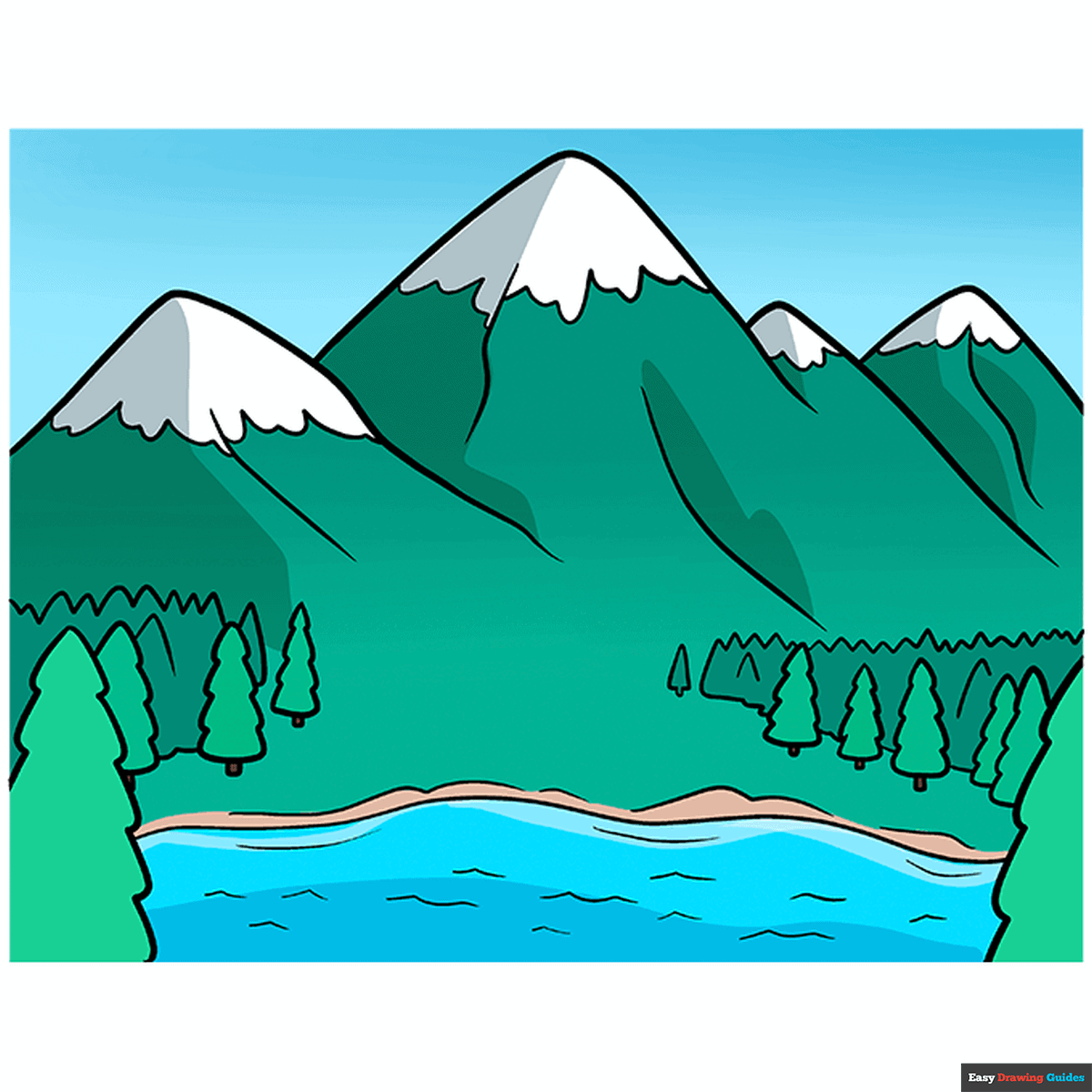 How To Draw Mountains Really Easy Drawing Tutorial How To Draw Mountains Really Easy Drawing Tutorial