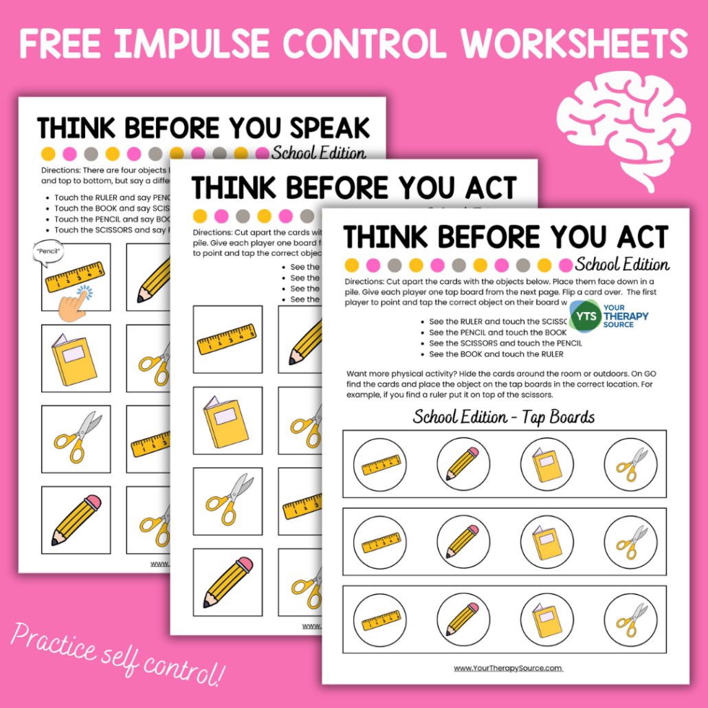 Impulse Control Worksheets Free Your Therapy Source 21 Impulse Control Activities For Kids PDF Fun Games Worksheets Resources To Practice Self Control At Home Or School Very Special Tales