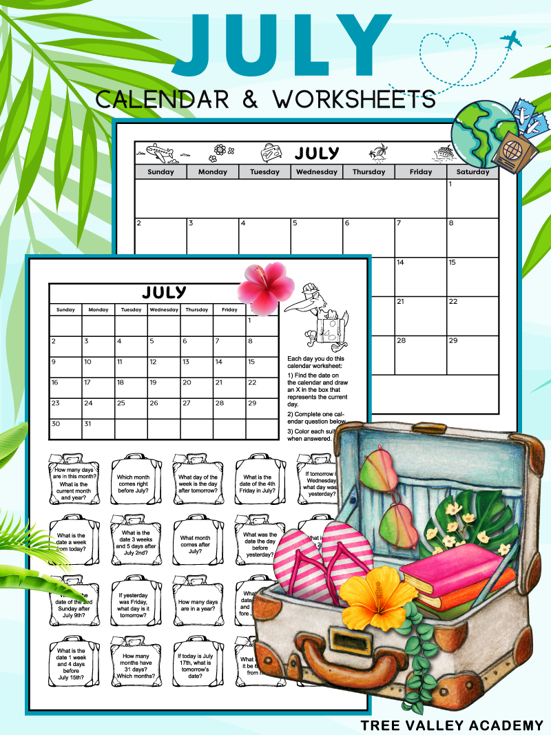 Calendar Sheet July Month In Stock Vector Images Alamy