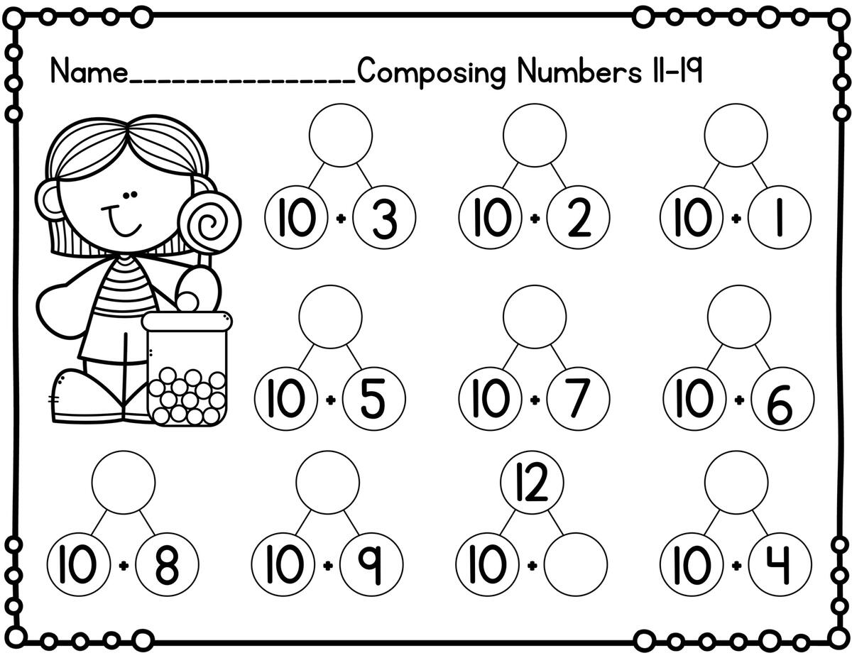 9 Free Decomposing Numbers Kindergarten Worksheet Worksheets Library