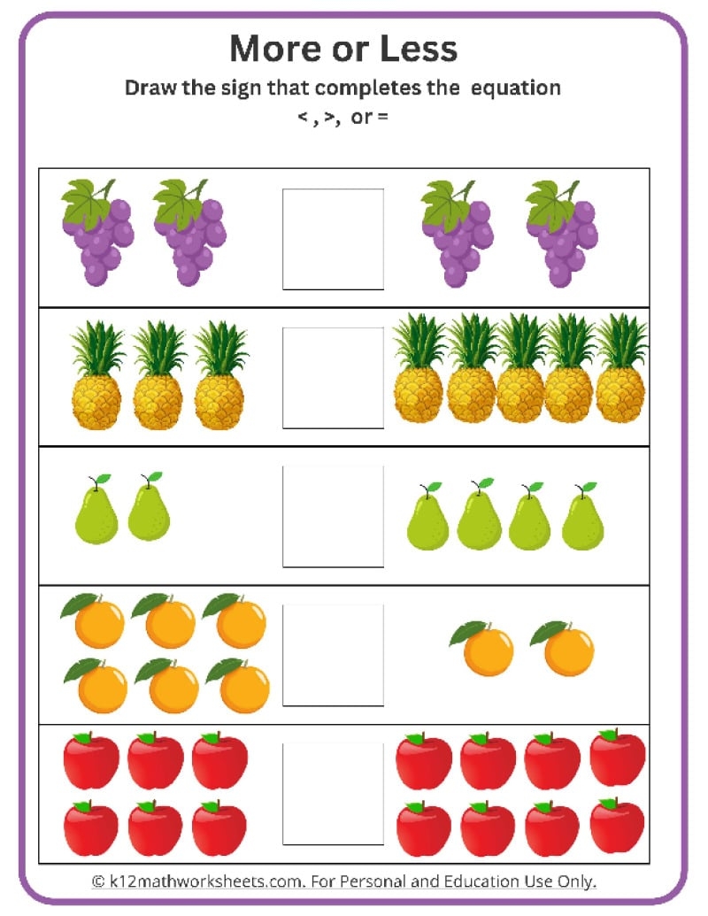 Kindergarten Comparing Numbers Worksheets Great Than Less Than Catholic Worksheet TheCatholicKid