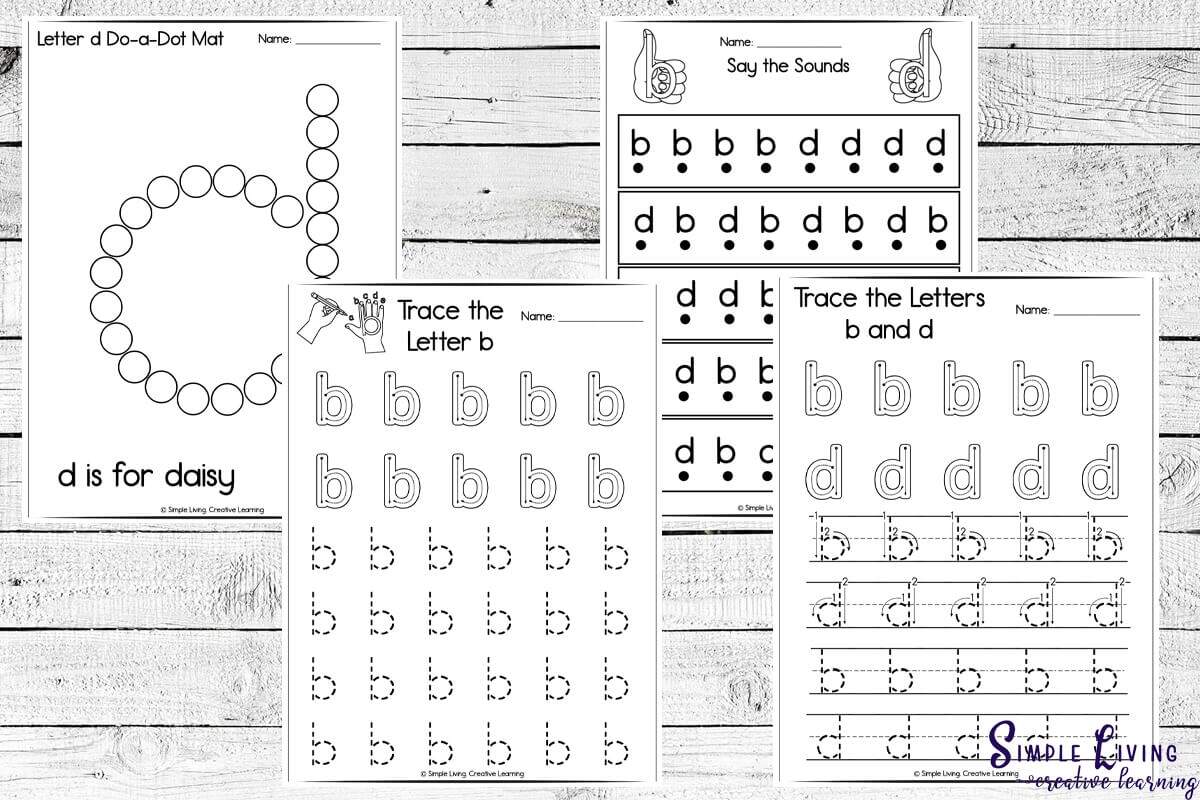 Letter B And D Reversal Printables Simple Living Creative Learning