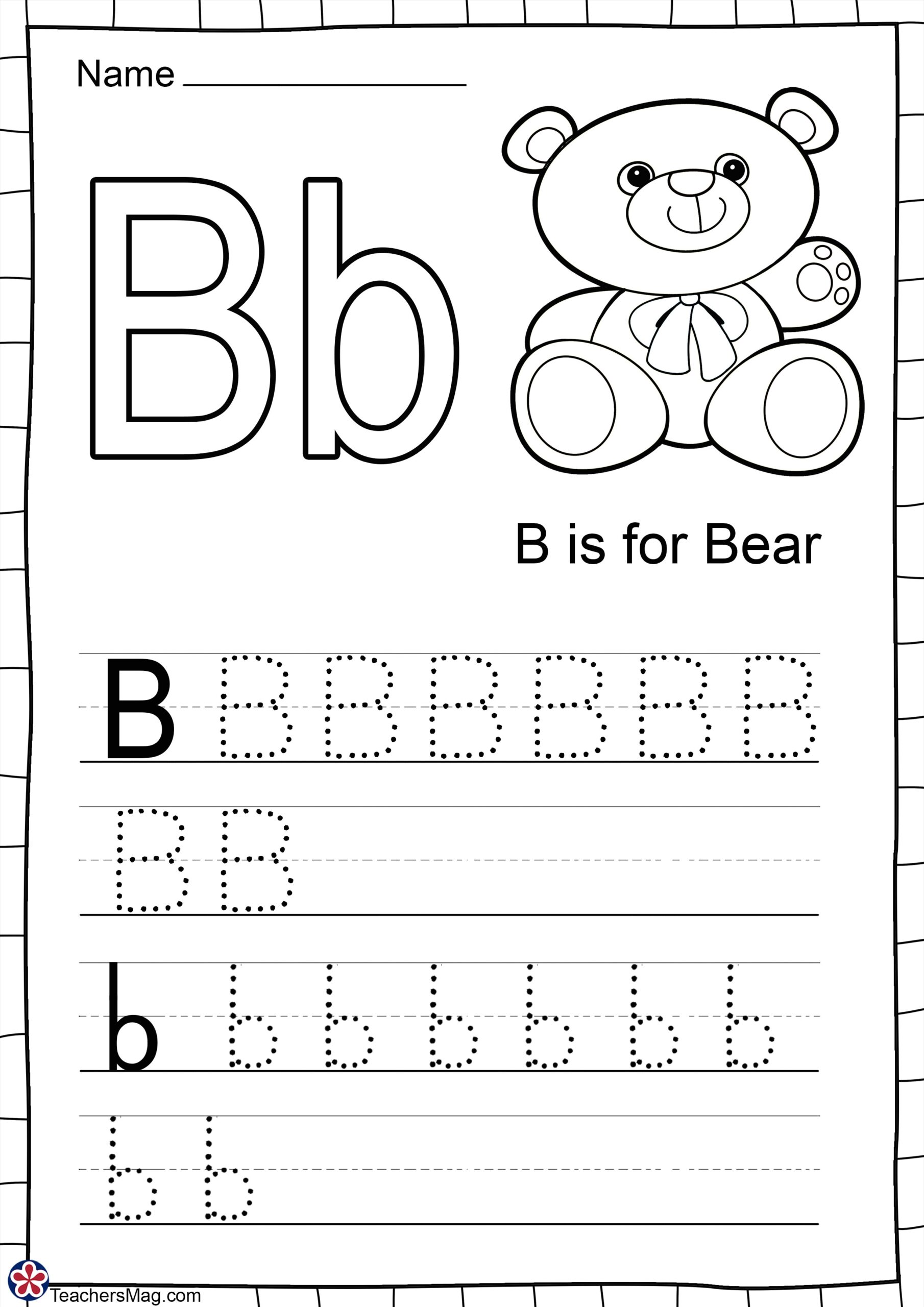 Letter B Free Worksheets TeachersMag Letter B Preschool Printables Preschool Mom