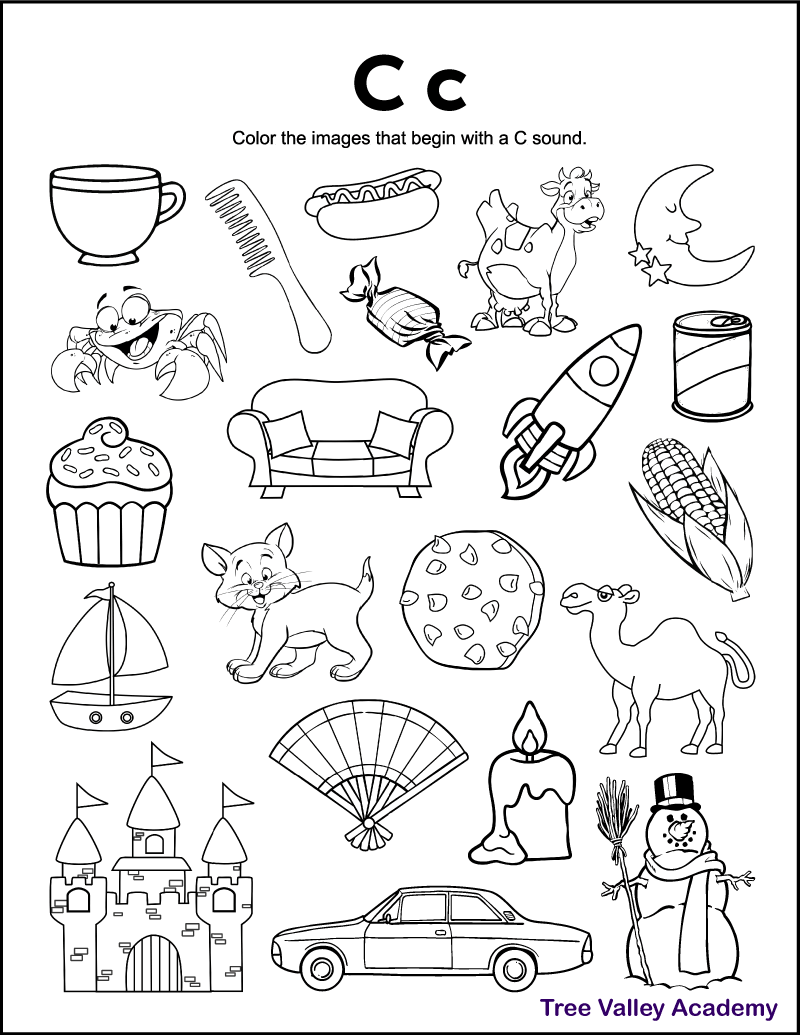 Letter C Sound Worksheets Tree Valley Academy Letter C Sound Worksheets Tree Valley Academy