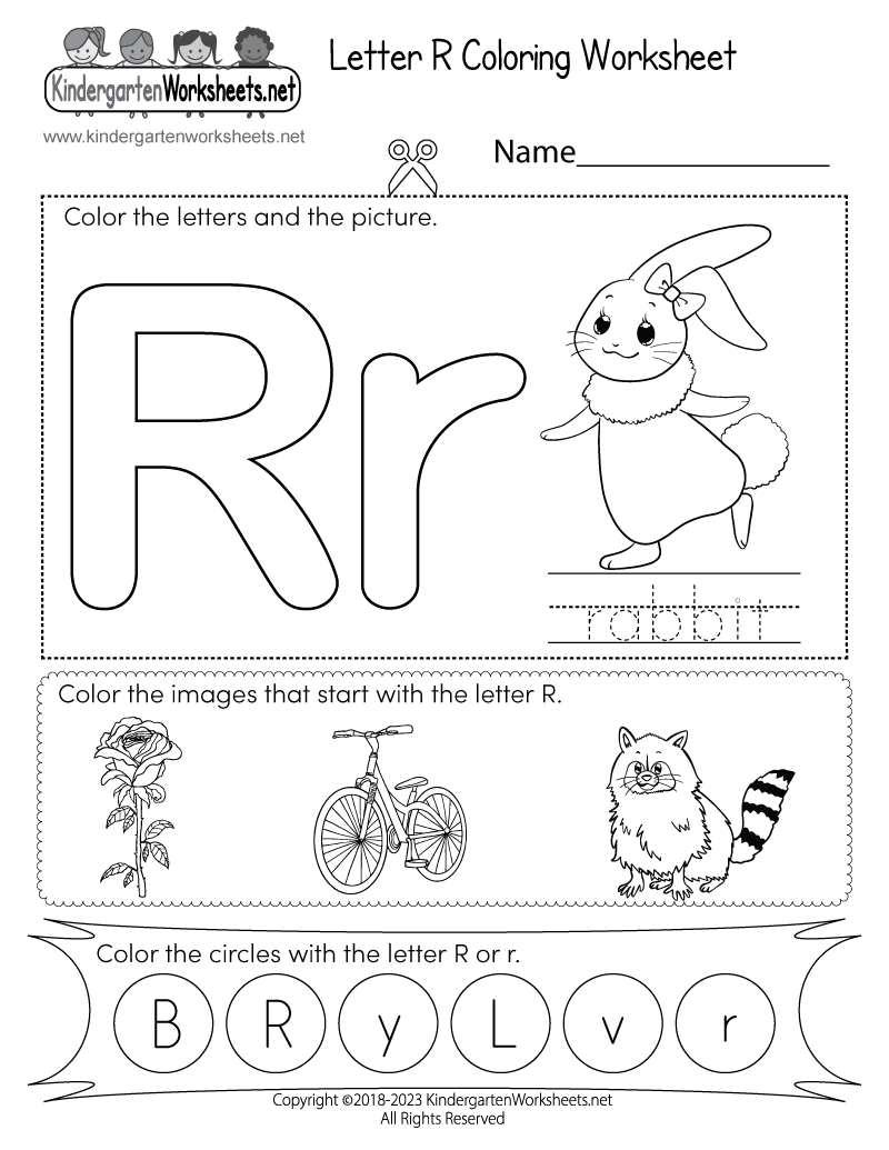 Letter R Coloring Worksheet Free Printable Digital PDF Letter R Activities Preschool Letter R Worksheets Letter R Crafts Letter R Printables MegaWorkbook