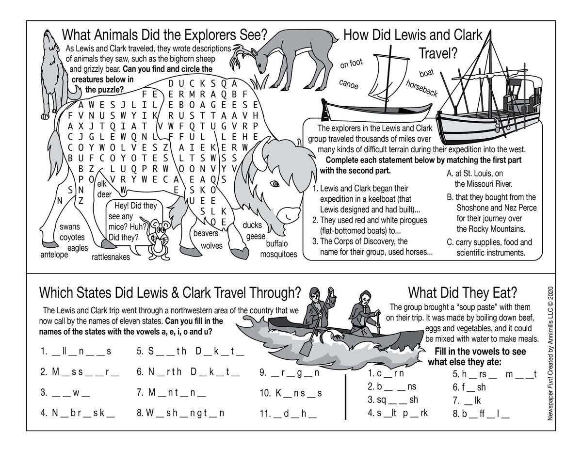 Lewis Clark United States Expedition Puzzle Activity Set Made By Teachers Lewis Clark United States Expedition Puzzle Activity Set Made By Teachers