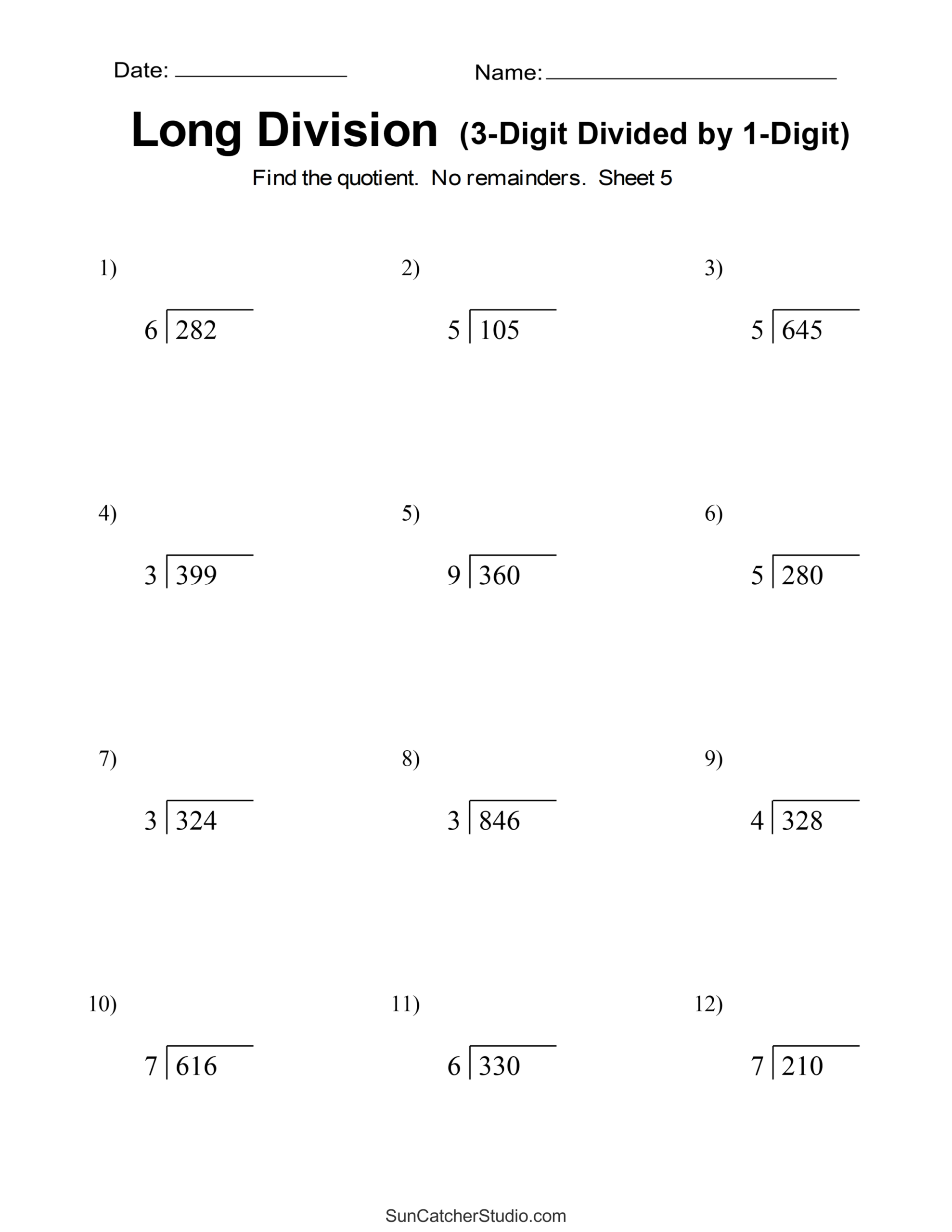 7th Grade Math Worksheets