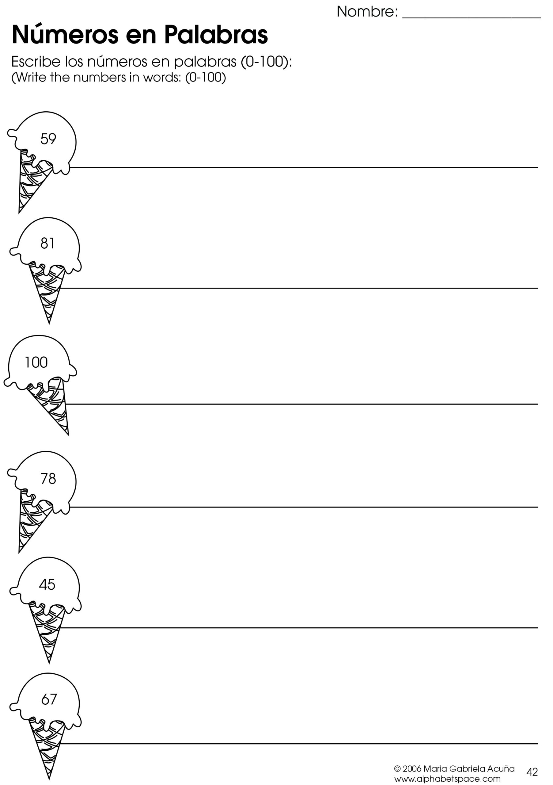 Los N Meros Numbers Spanish Learning Resources
