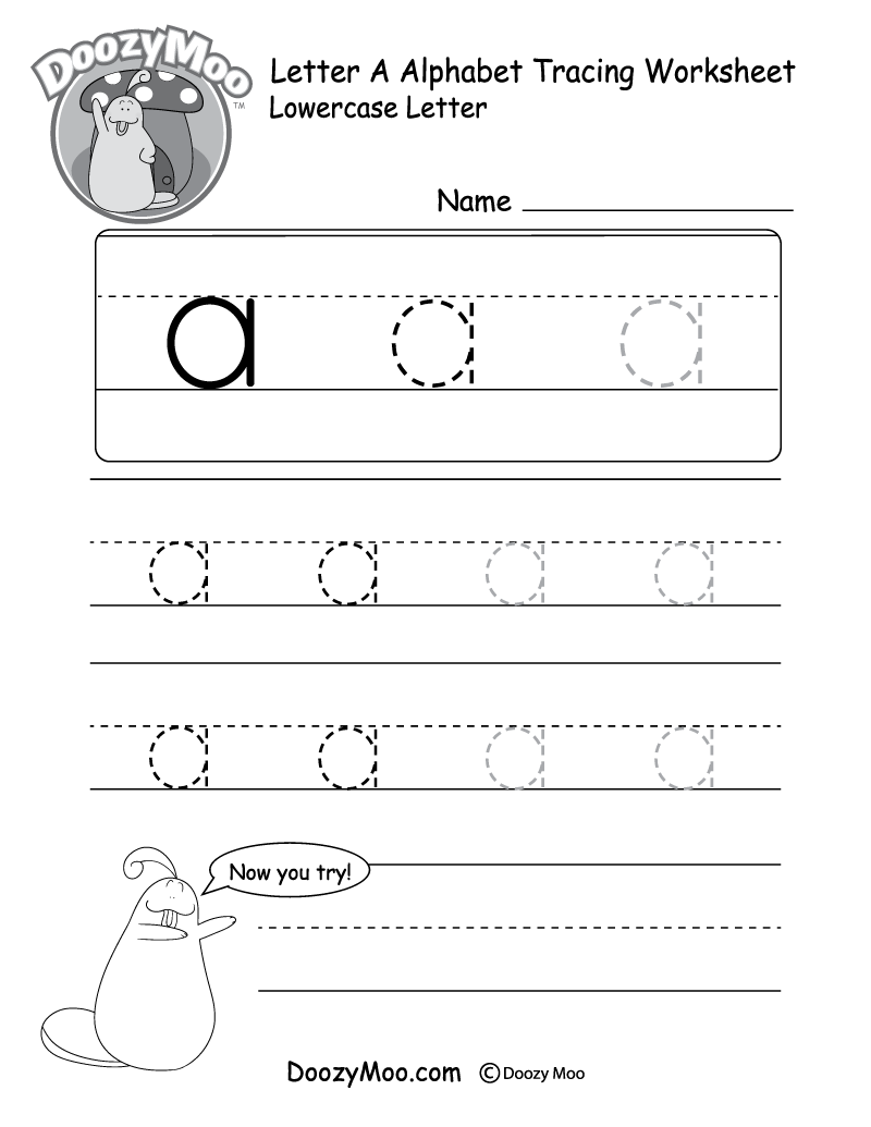 Lowercase Letter A Tracing Worksheet Doozy Moo 300 Free Letter Tracing Worksheets By Gold Star Fun Vibrant Designs