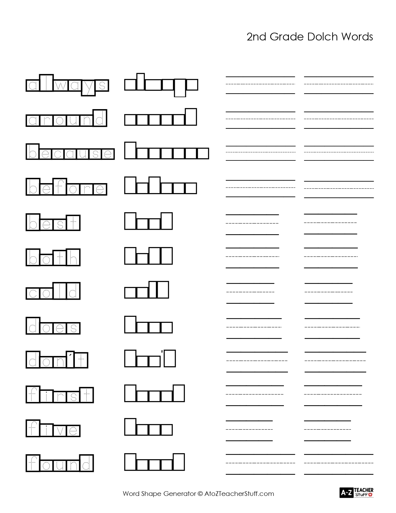 Custom Worksheet Makers Create Your Own Printable Pages A To Z Teacher Stuff