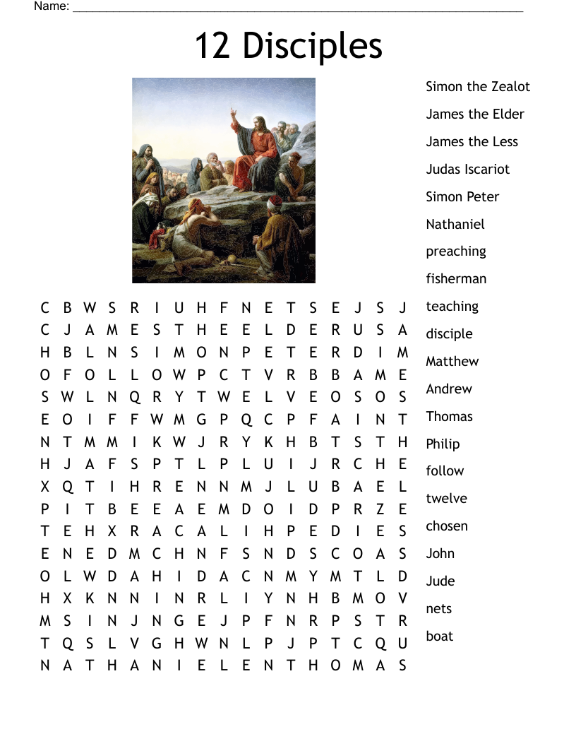 Jesus Disciples Activity Page Fun Bible Worksheet For Kids Kids Bible Teacher