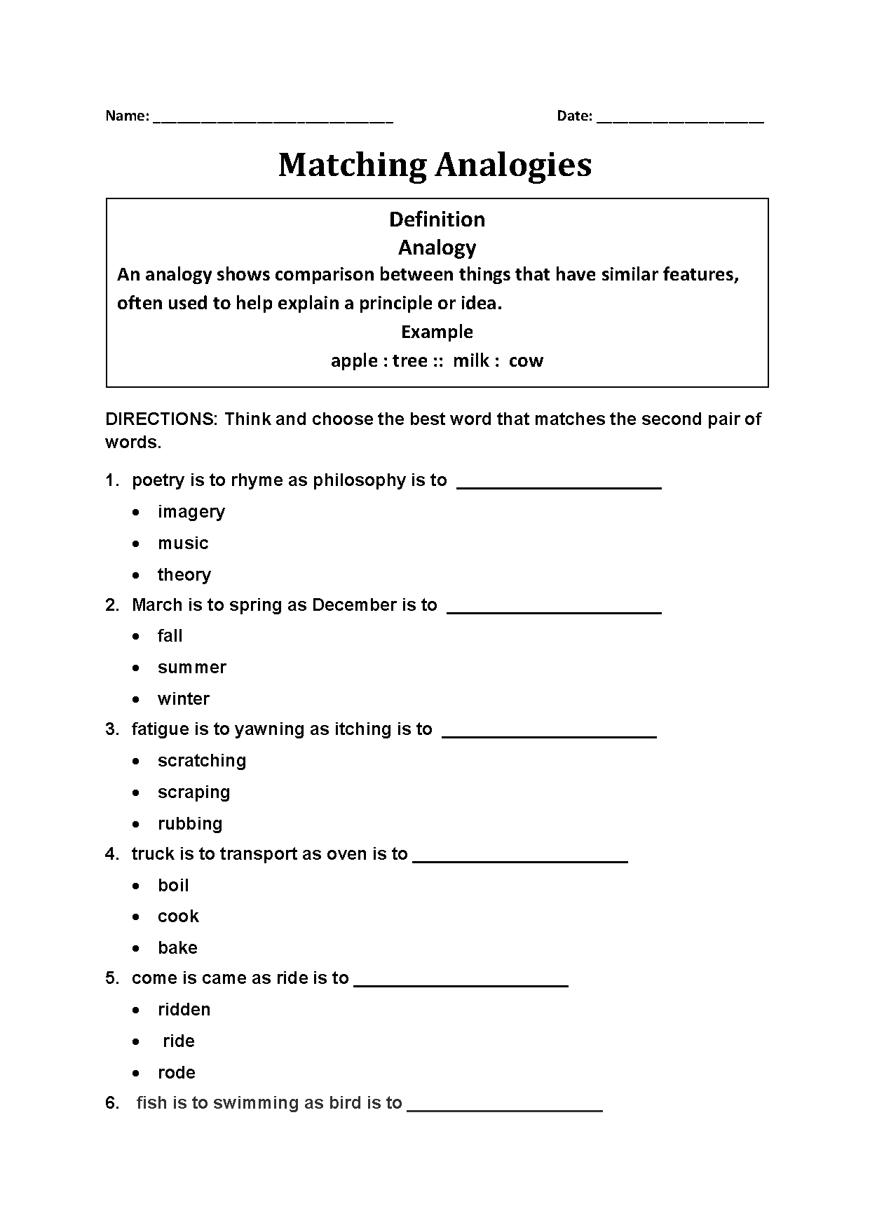 Matching Analogies Match Word Pairs In Analogical Context Matching Analogies Match Word Pairs In Analogical Context