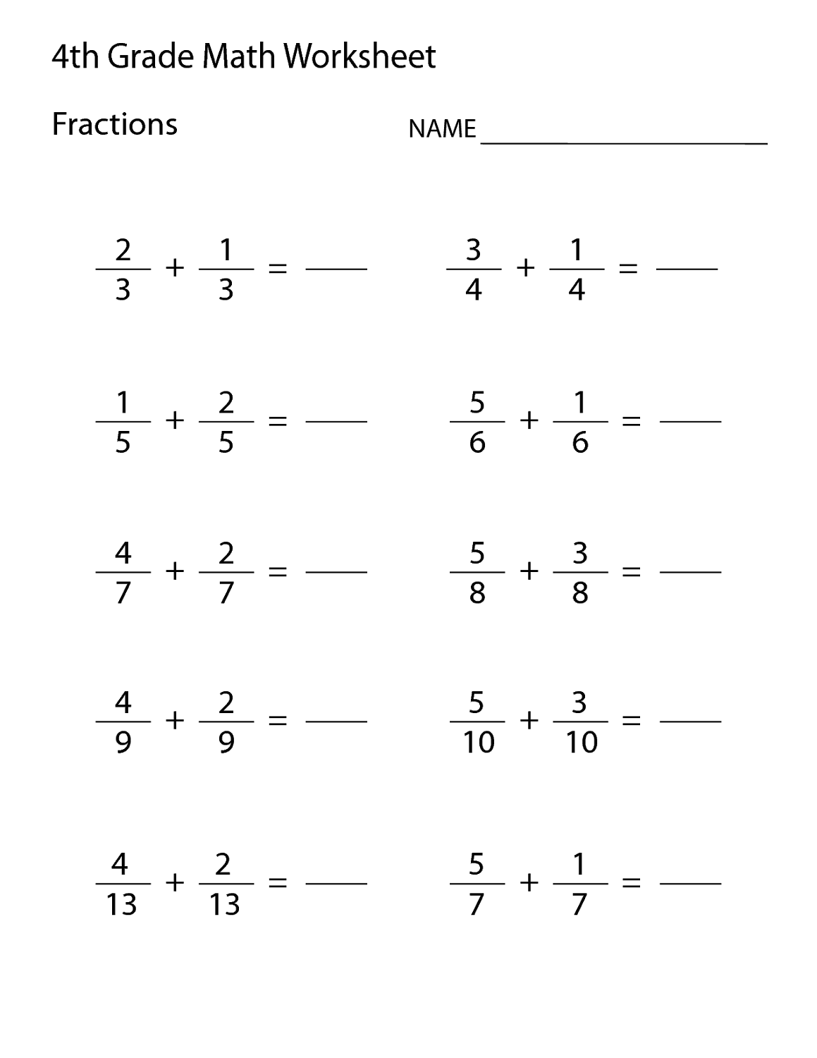 Math Worksheets For Grade 4 Activity Shelter