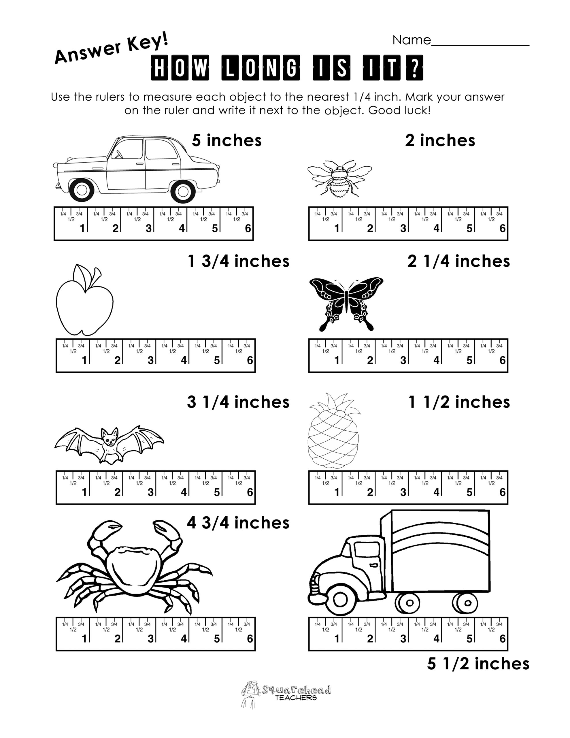 Measurement Math Worksheets Measuring Length