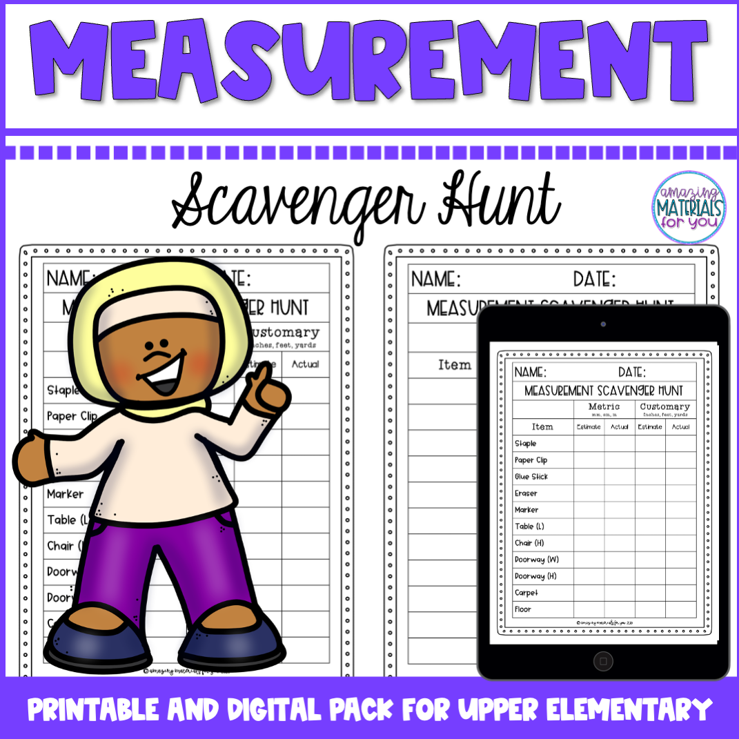 Measurement Scavenger Hunt Made By Teachers