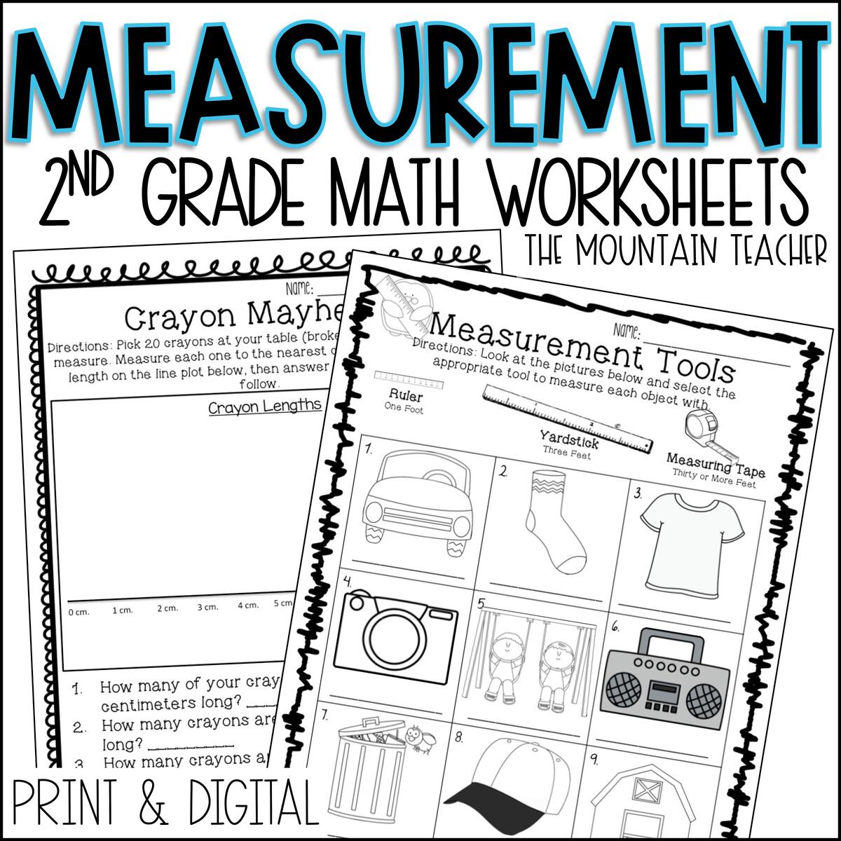 Measurement Worksheets And Assessments Printable And Google Slides Made By Teachers