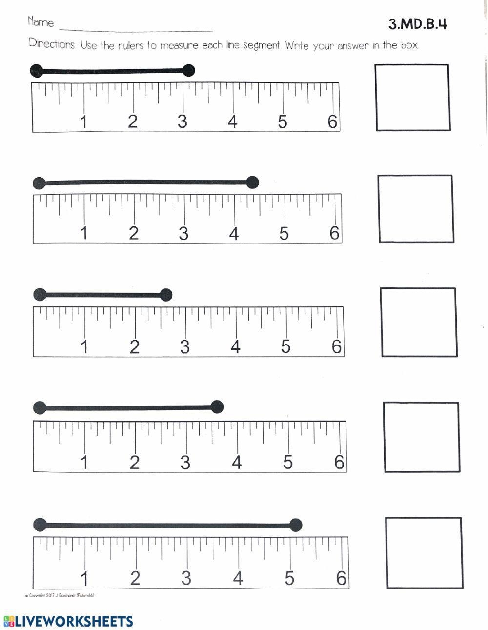 14 Printable Measuring With A Ruler Worksheets Etsy Israel